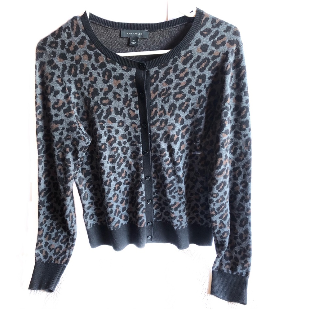 Ann Taylor Leopard Print Medium Sweater